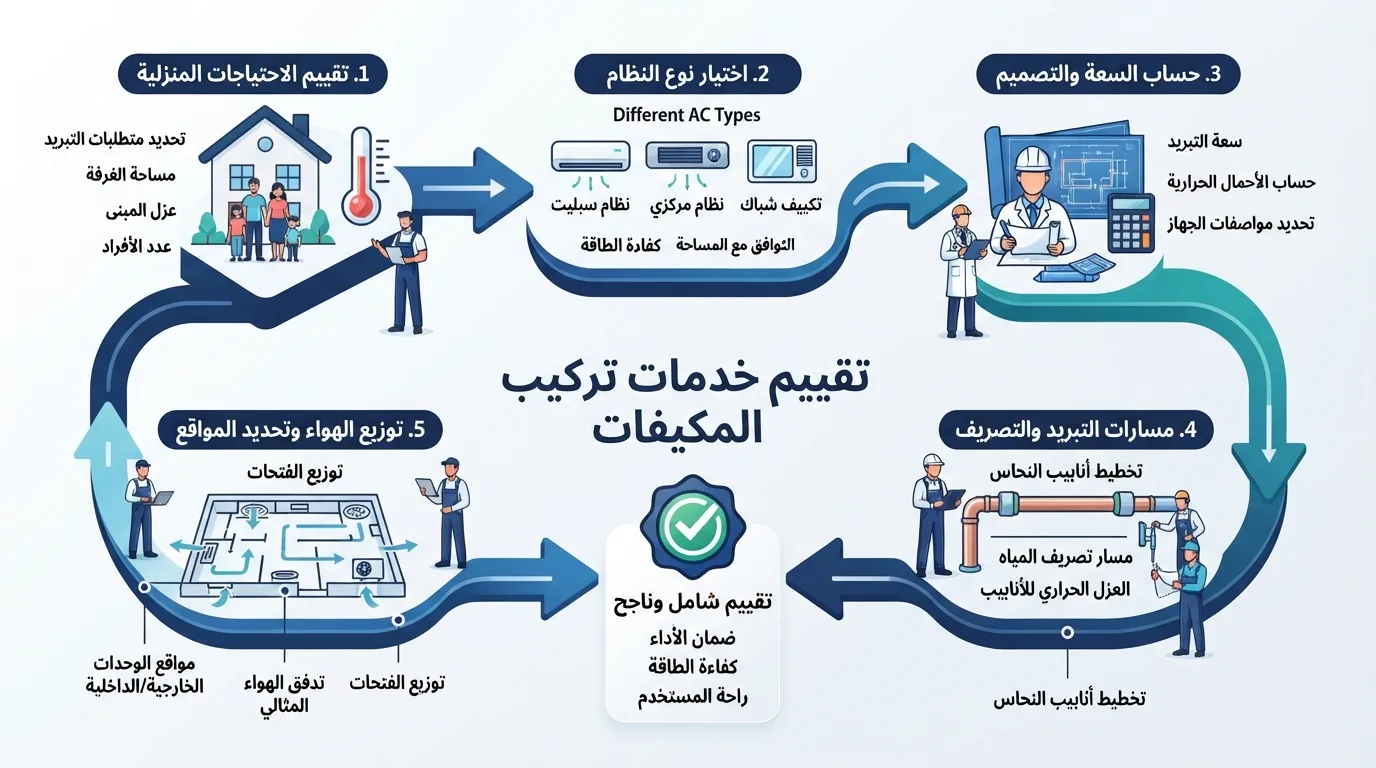 ما الذي يجب أن يتضمنه تقييم خدمات تركيب المكيفات؟